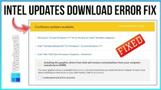 Intel Updates Download Error Fix - Windows 11 | Techtitive screenshot 1