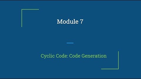 Digital Communication: 3.7 Error Control Systems Module 7 by Prof. Biju Balakrishnan