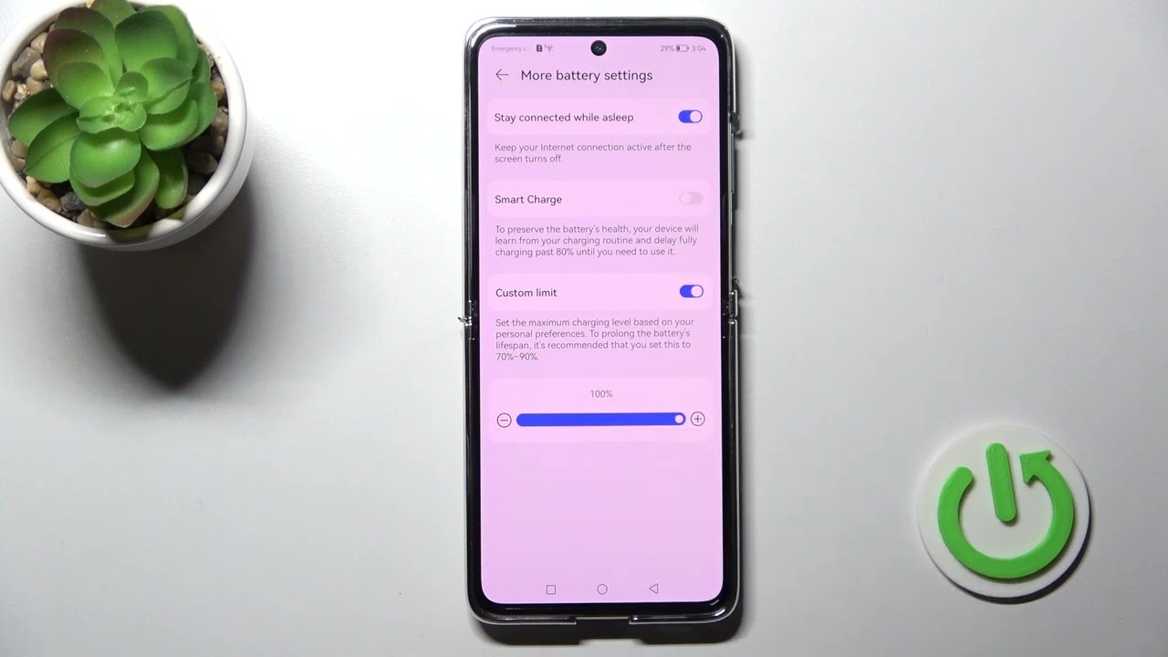 How to Set Charging Limit on HUAWEI P50 Pocket - Battery Settings