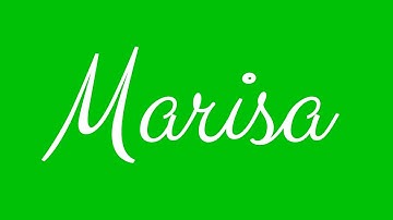 Learn how to Sign the Name Marisa Stylishly in Cursive Writing