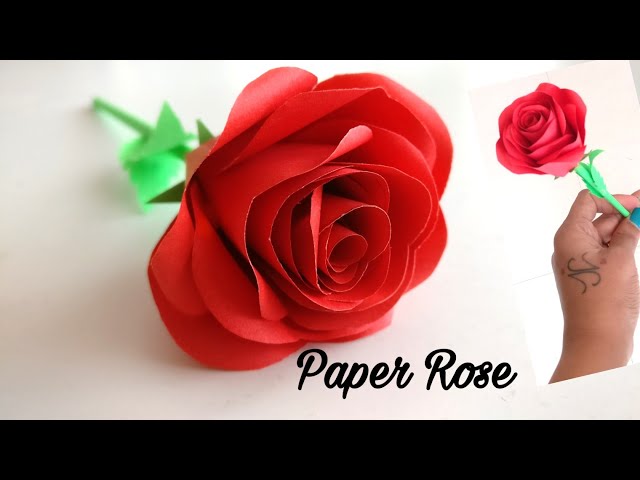 How To Make Paper Flower | Rose Flower Making With Paper | DIY | Paper Craft | Paper Flower class=