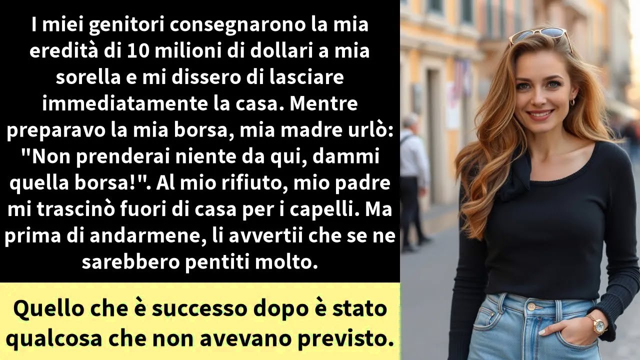 I miei genitori consegnarono la mia eredità di 10 milioni di dollari a mia sorella e mi dissero di