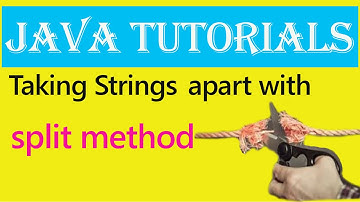 Java Tutorials-Taking Strings apart using split method