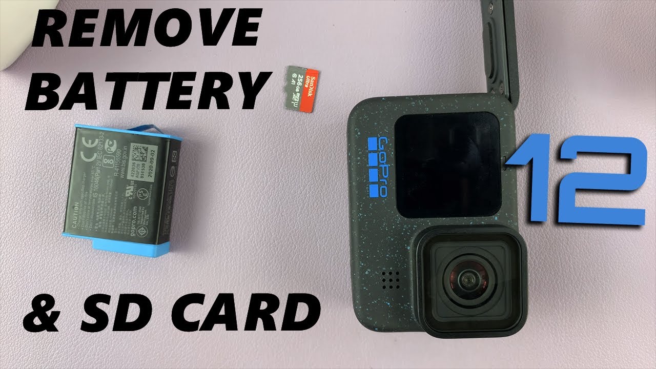 GoPro HERO 12: How To Remove Battery and SD Card 