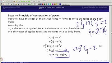 mod03lec15 - Equation of Motion and Dynamic Simulation of a Mobile Robot