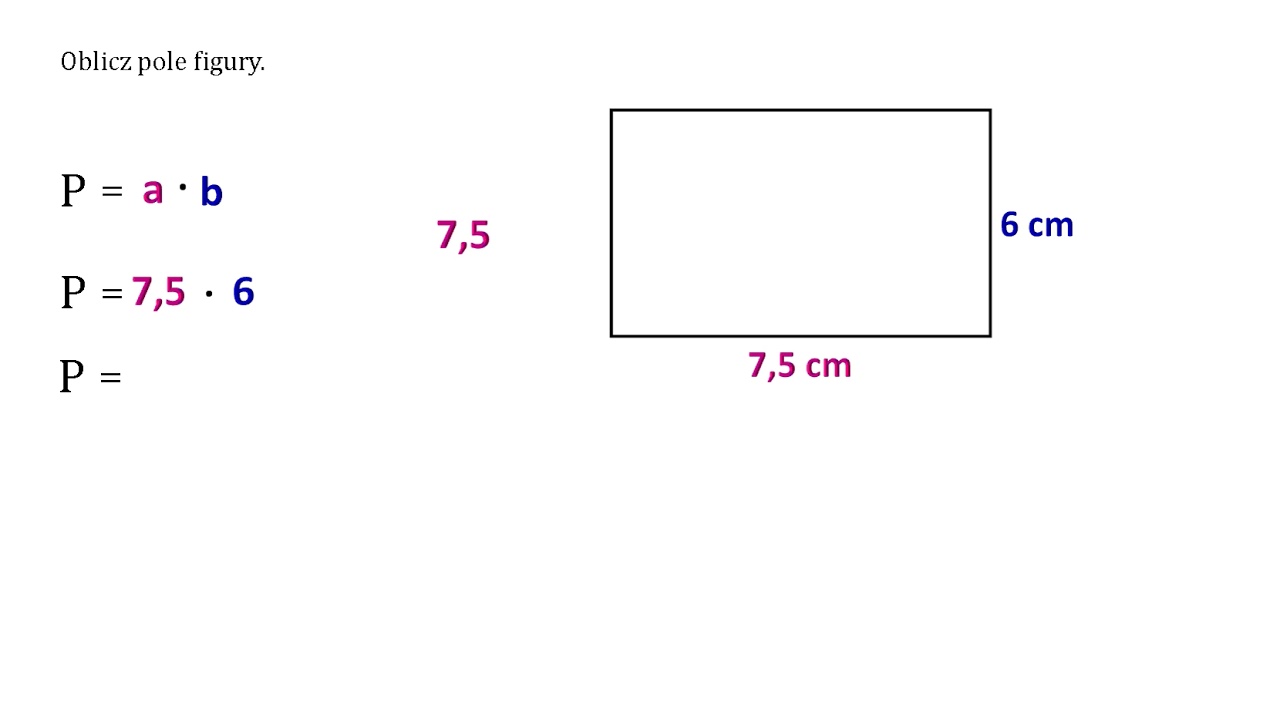 Jak Sie Liczy Pole Prostokąta Oblicz pole figury. Pole prostokąta. - YouTube