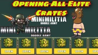 MiniMilitiaOpening All Elite Crates At Same TimeMiniMilitia Crates Openingbathukiladi  Part 2