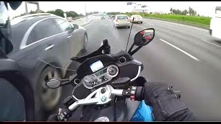 BMW K1600GT. Cockpit view.