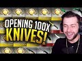 UNBOXING 100 CS:GO KNIVES!