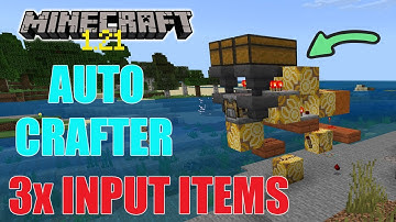 EASY Auto Crafter Using 3 Separate Items! + On/Off Switch | Build Tutorial Minecraft