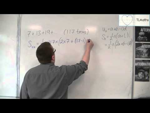 OCR MEI Core 2 5.15 Finding the Sum of an Arithmetic Series Example 2
