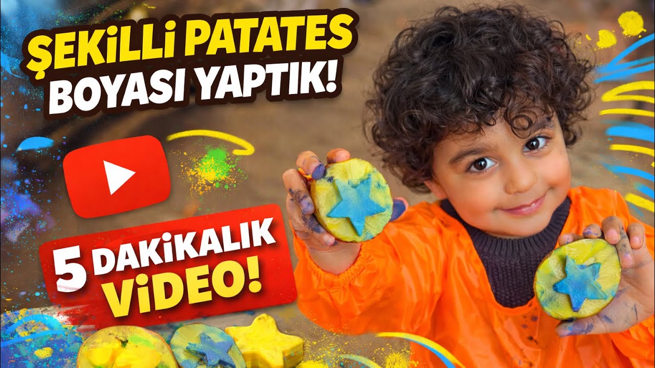 Şekilli Patates Boyası Yaptık! 👶🎨 Çok Eğlenceli