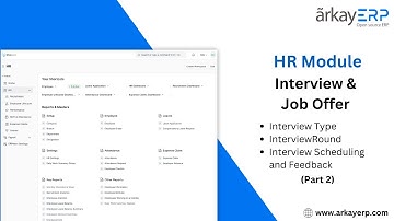 HR Module | Interview and Job Offer | ERPNext | ArkayERP