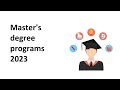 English-taught Master’s programs 2023