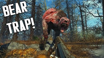 Fallout 4 - Bear Traps & Caltrops - Far Harbor Traps Showcase