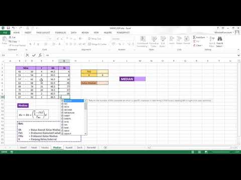 Mencari Mean, Median, Modus, Kuartil, Desil, dan Persentil Data Berkelompok dengan Ms Excel