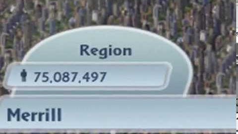 SimCity 4 HUGE REGION 75,000,000 inhabitants