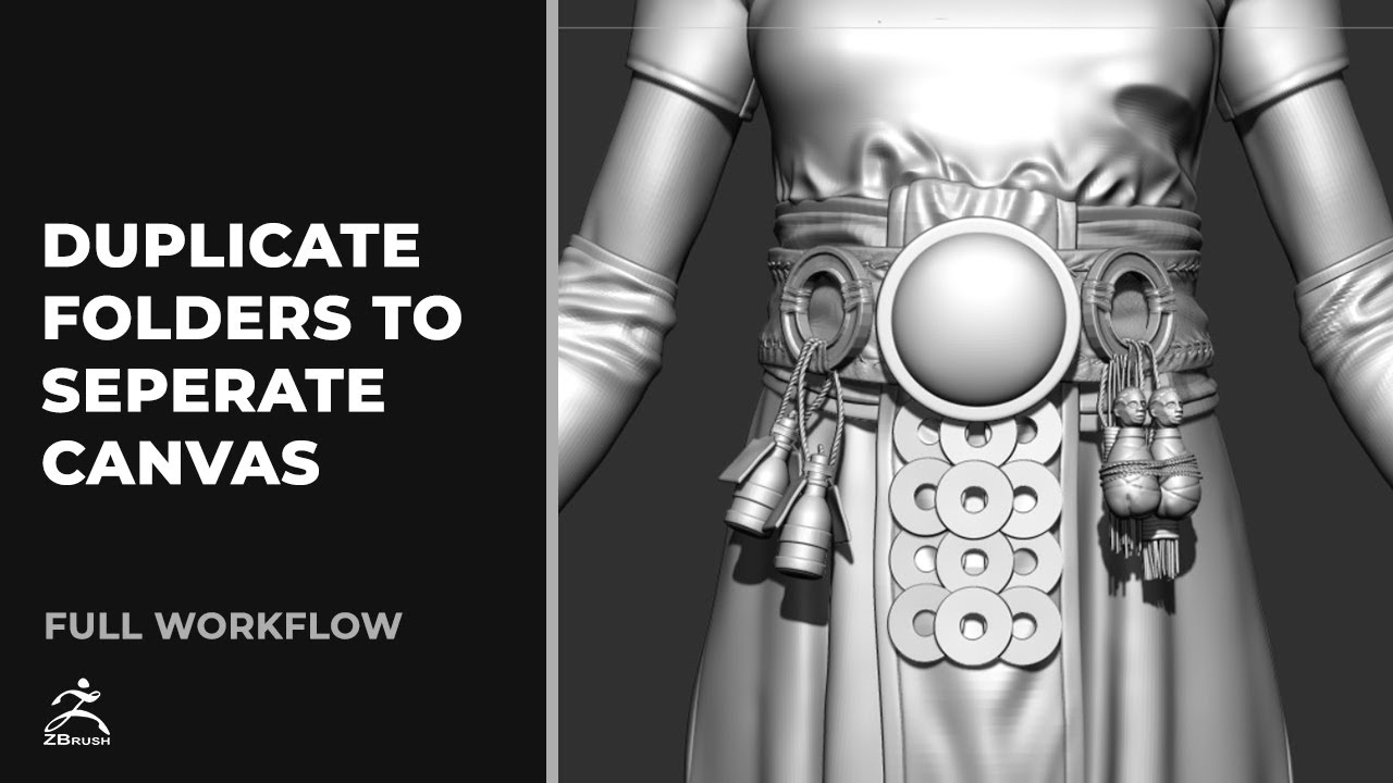 DUPLICATE ZBRUSH SUBTOOL FOLDER TO ANOTHER CANVAS IN ZBRUSH - YouTube