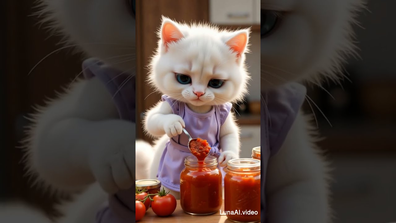 From Tomato Farm To Market The Cutest Cat S Homemade Sauce Cute Shorts