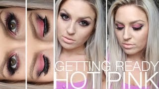 Chit Chat Getting Ready ♡ Hot Pink Eyes, MAC Tutorial
