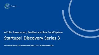Startups! Discovery Series. Managing Risk for a Fully Transparent, Resilient