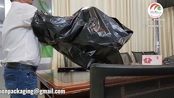 C-Fold Garbage Bag for EU market - Strength test at www.millionpackaging.com