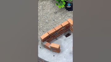 Incredible W-Tiny house made with mini bricks part1 #miniature #diy