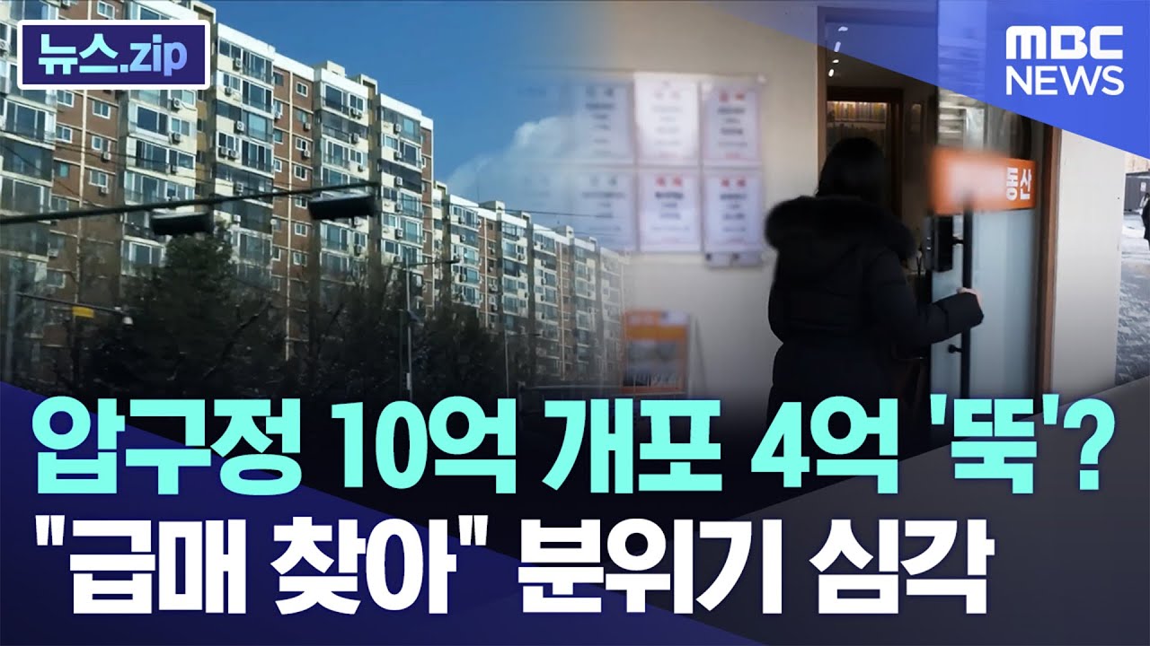 압구정 10억 개포 4억 '뚝'? 