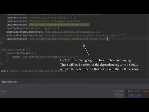 Failed to resolve: firebase-messaging-15.0.0 error SOLUTION