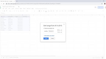 Sắp xếp dữ liệu trong Google Sheets
