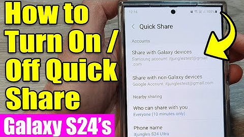 📤 Galaxy S24/S24+/Ultra: How to Turn On/Off Quick Share