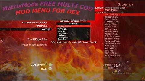 [CFW/DEX] MW2 SUPREMACY SPRX MOD MENU +DOWNLOAD [PRE GAME, OFF HOST, HOST]