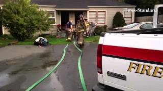 Humboldt Bay firefighters are cleaning up at a residence behind the 1200 block of Myrtle Ave in Eure