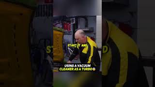 Turbocharging a car with a vacuum cleaner - will it work? @Garage54ENG