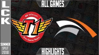 Skt Vs Hle Highlights All Games - Lck Summer 2018 Week 5 Day - Sk Telecom T1 Vs Hanwha Life Esports