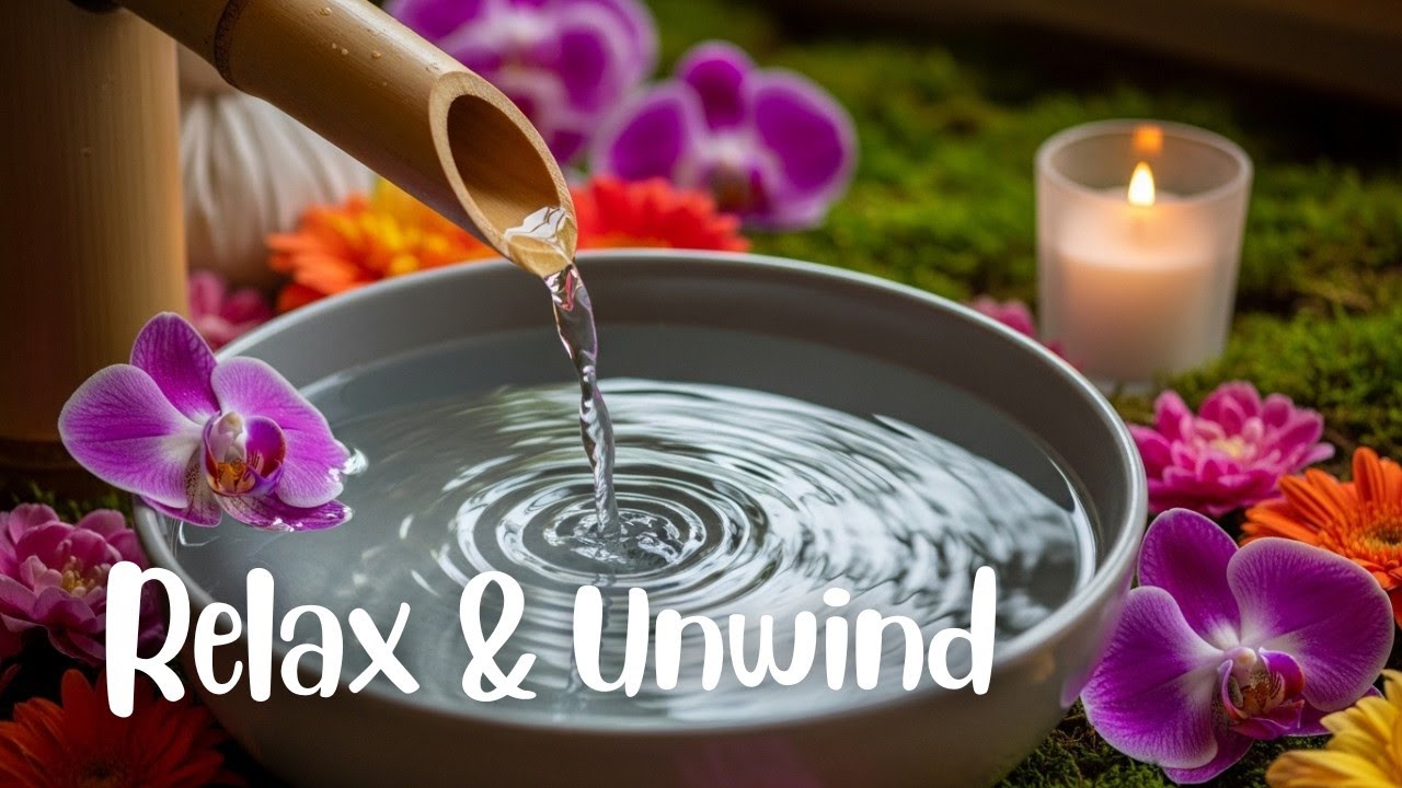 Calming Piano Melodies with Water Flow for Insomnia Relief