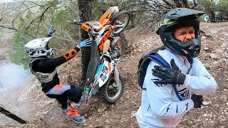 Dirtbike Shenanigans: Dislocated shoulder, DEEP Mud Hole, Everyone crashing