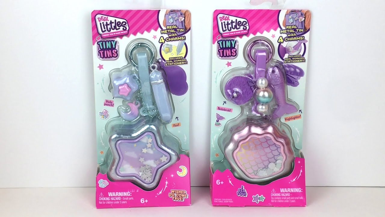 Real Littles Tiny Tins with Mini Stationery & Charms Unboxing & Review