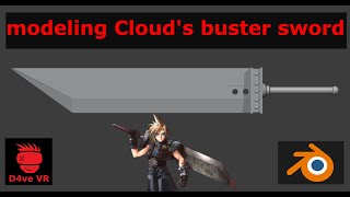 Blender modeling timelapse - Cloud buster sword in under 10 minutes