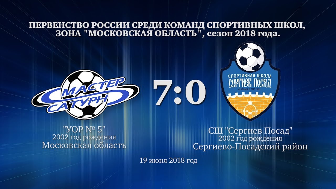 мастер сатурн фк Матч команды 2002 г.р. 19 июня 2018 год.