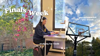 Finals Week ⊹ ࣪ ˖studying late, playing basketball, exploring ktown