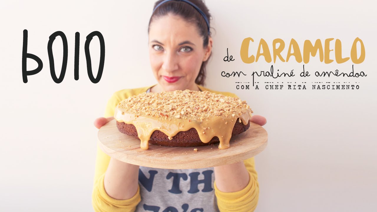 Bolo de Caramelo com Praliné de Amêndoa