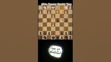 Albin Counter Gambit Trap ft.Troll Face #chesscom #chess #youtubeshorts #viral #shorts