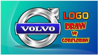 How to draw Volvo Logo||How to Draw the VOLVO Logo (Famous Car Logos)||Coreldraw||Drawing.