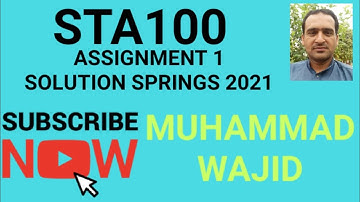 sta100 assignment 1 solution spring 2021 ~ sta100 assignment 1 solution 2021