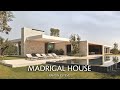 Elegant play of boxes in this stone house in spain 4k