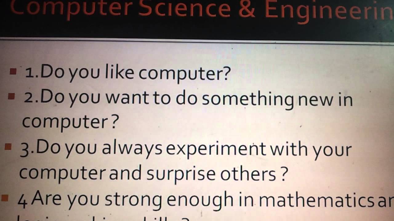 How to choose right Engineering Branch