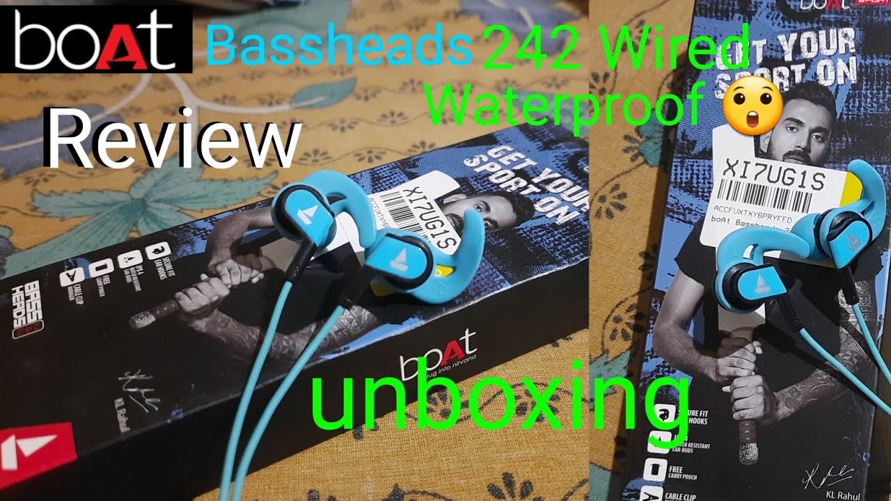 boAt Bassheads 242 Wired Headset waterproof 🤔 Review & unboxing in Hindi