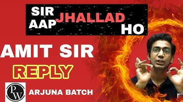 Amit Mahajan Sir angry on Aashif | PhysicsWallah | Arjuna JEE Batch (Very angry 😠)