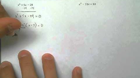 Lesson 1.3 Video 2 - Solving Quadratic Equations by Factoring
